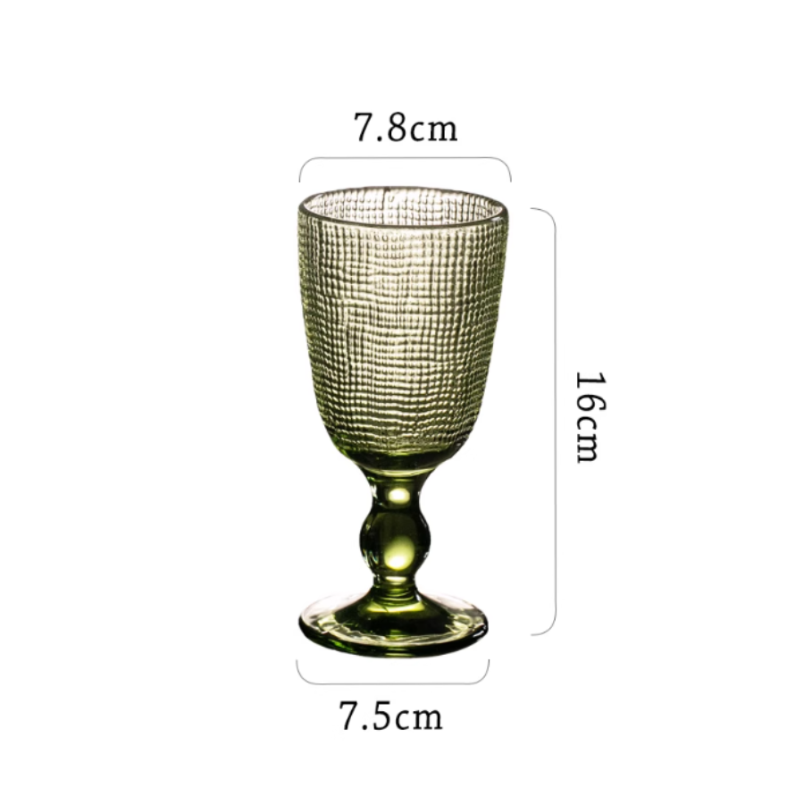 Set 6 Ly Vang Crochet - Họa Tiết Kẻ Lưới