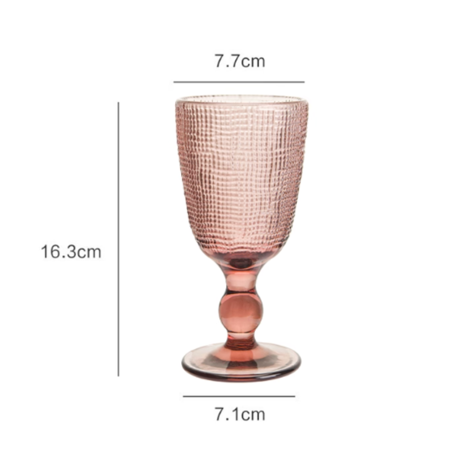 Set 6 Ly Vang Crochet - Họa Tiết Kẻ Lưới