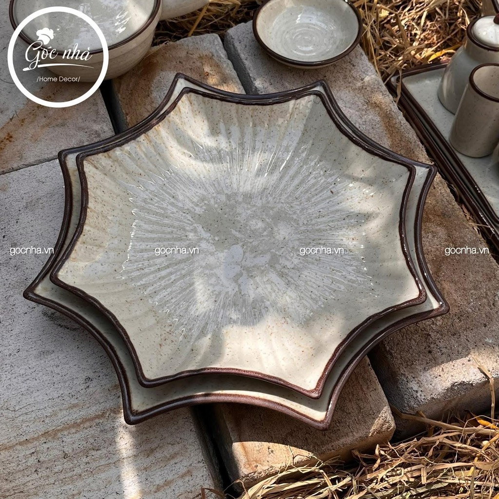 BST chén bát BEIGE nâu men tiêu