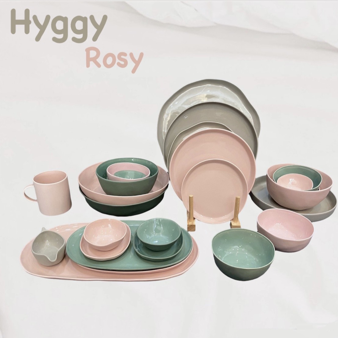 Set Chén Bát Hyggy Rosy 36 Món