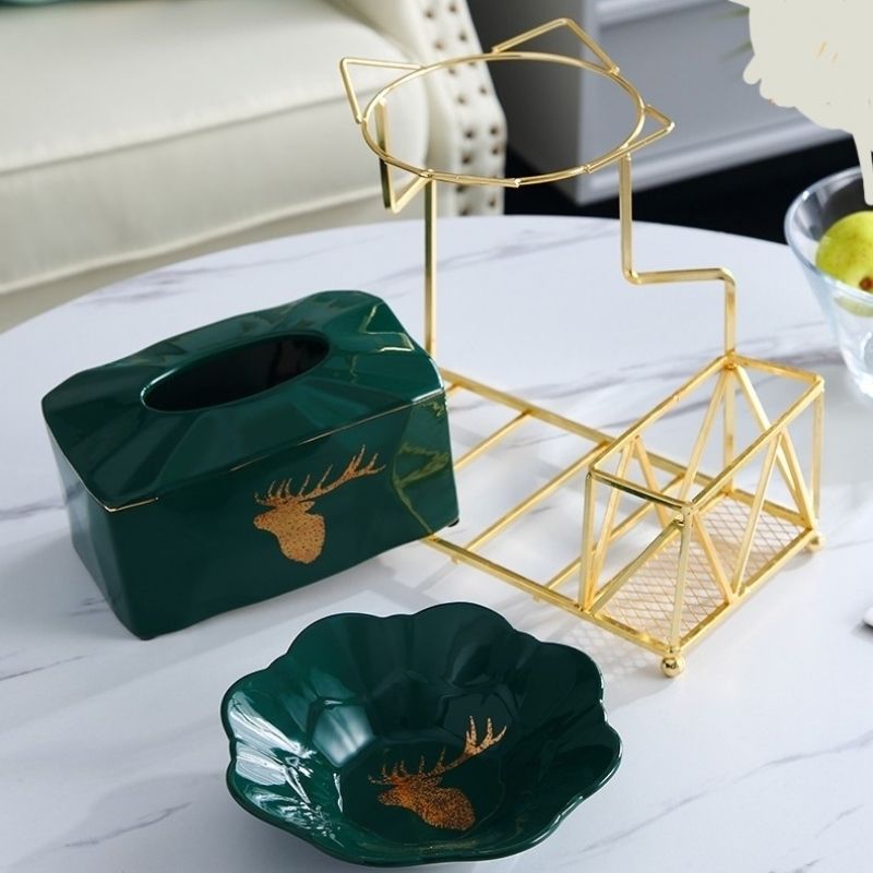 Set hộp giấy đa năng khung thép