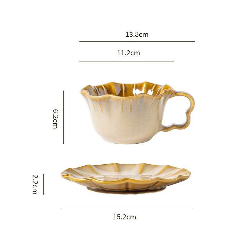 Tách Kèm Đĩa Lót Hỏa Biến Flora