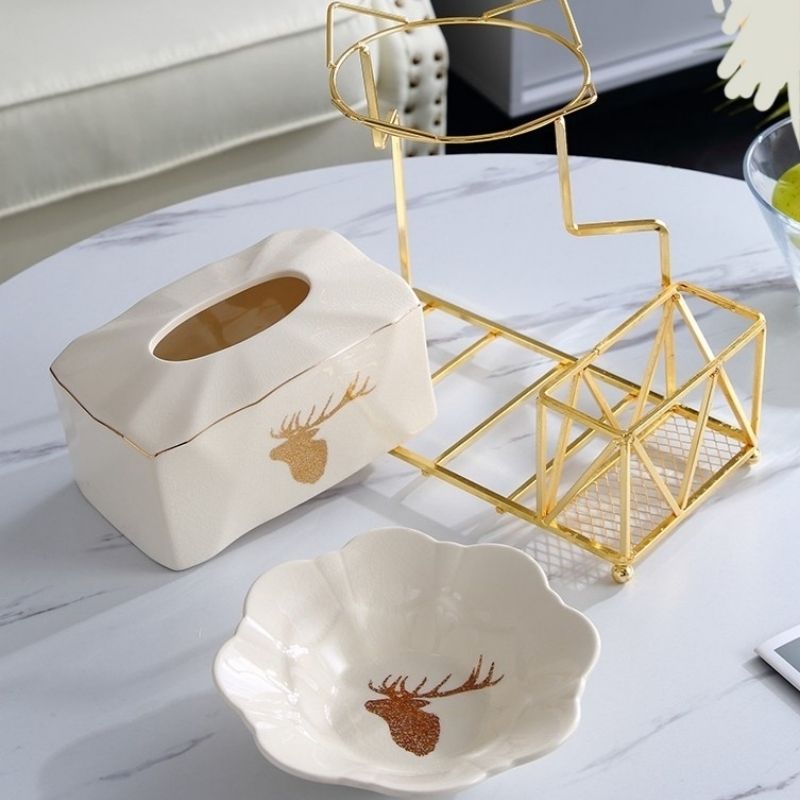 Set hộp giấy đa năng khung thép