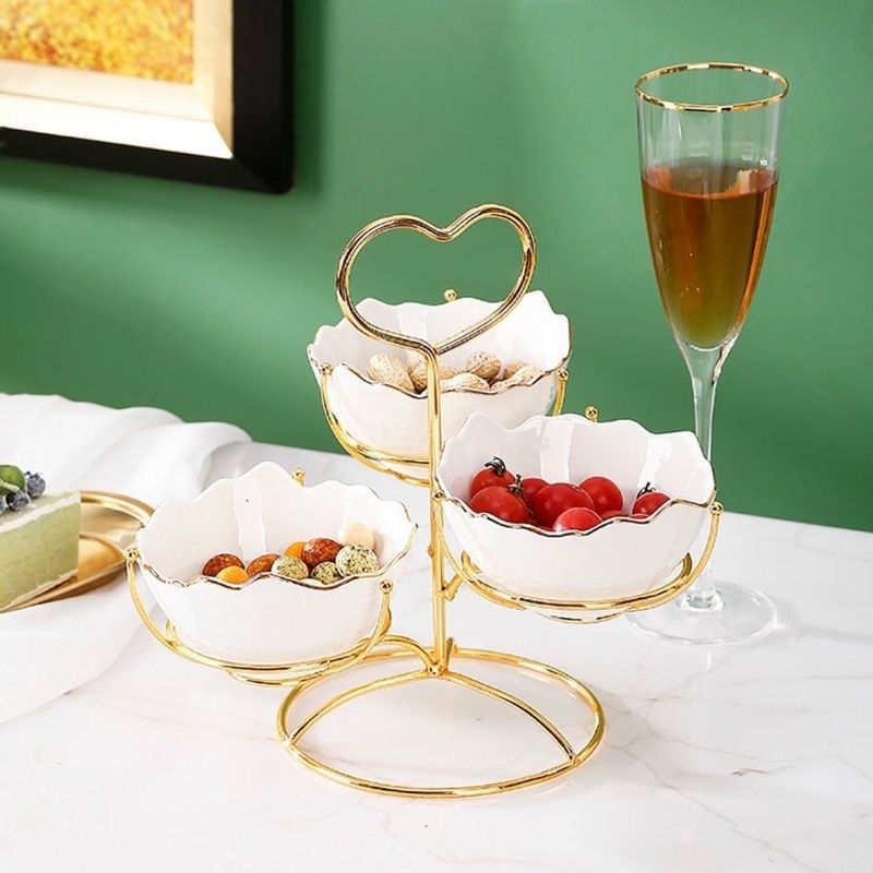 Khay/hũ mứt 3 cành