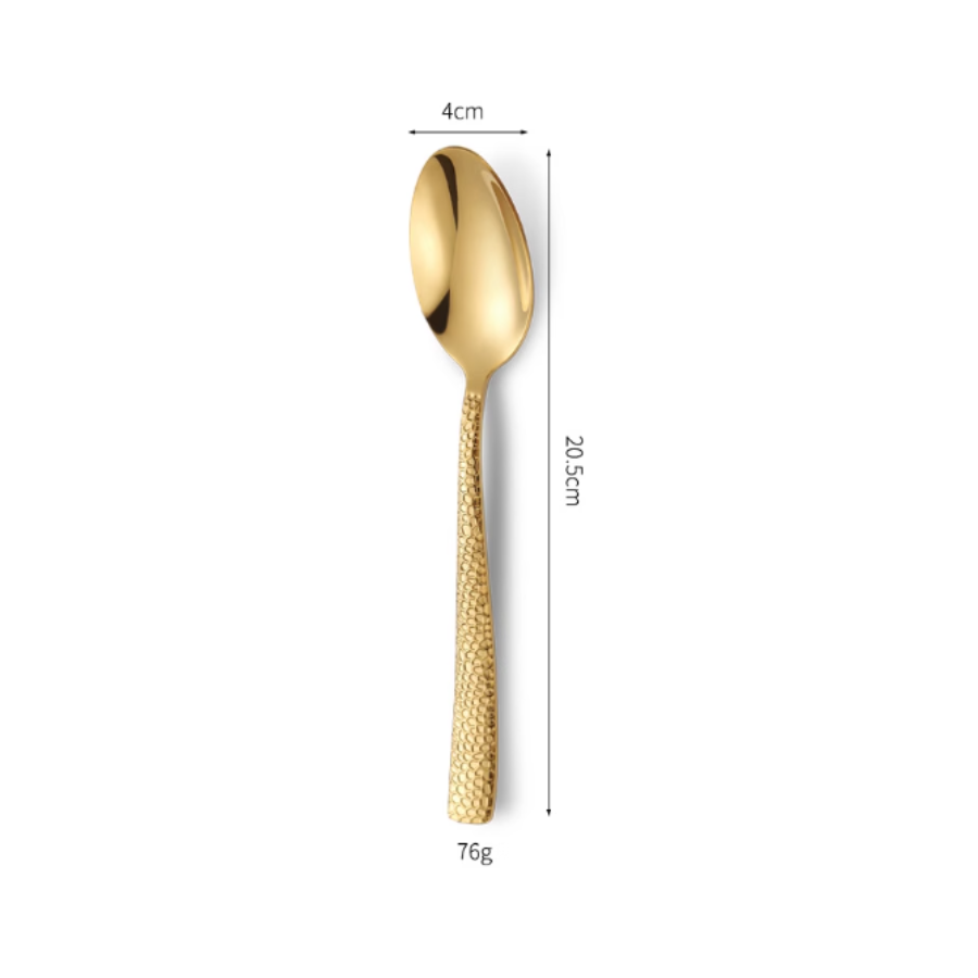Hammered Cutlery Style 5 - Cán dẹt mỏng