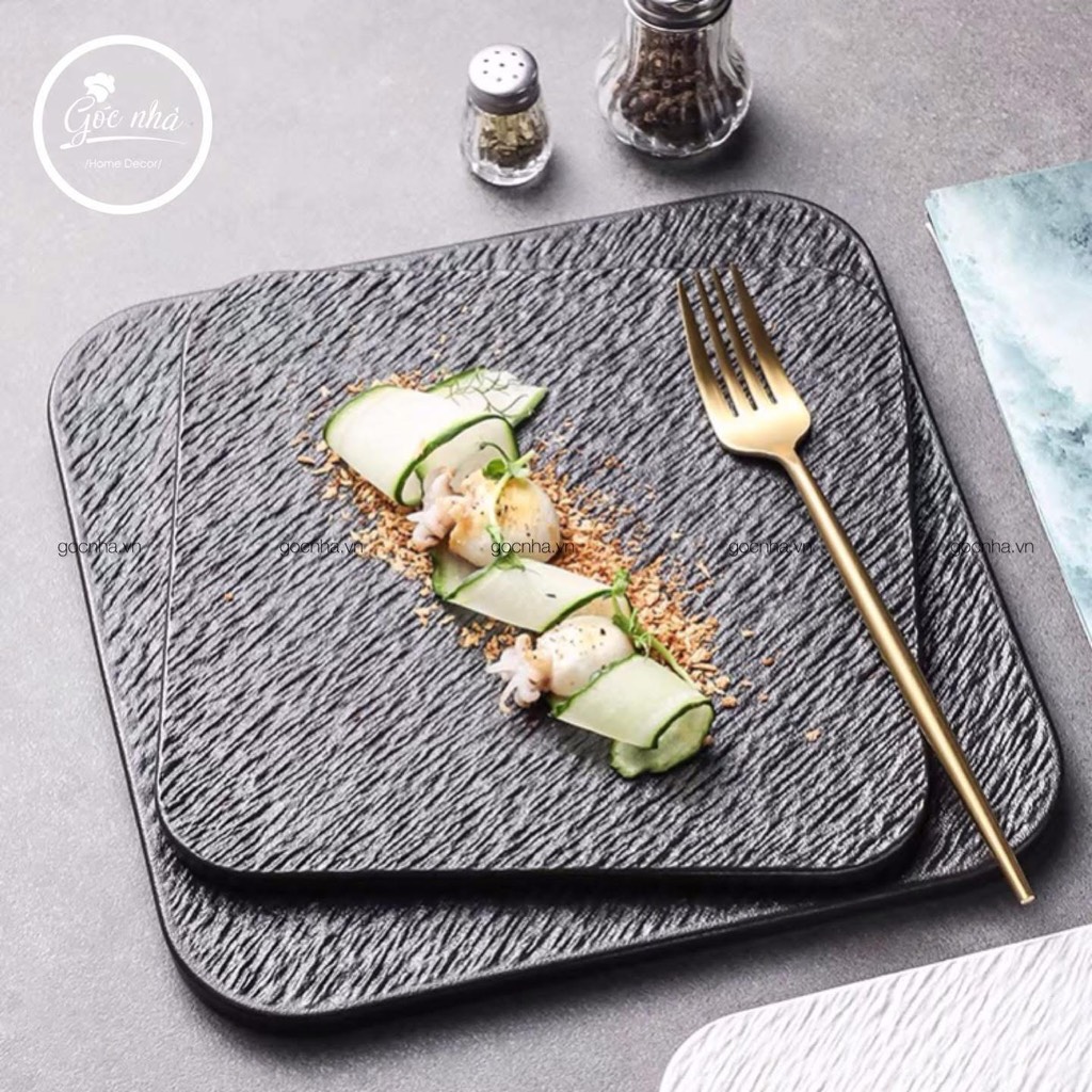 Dĩa Tròn / Vuông phẳng Mocca Vân Sần
