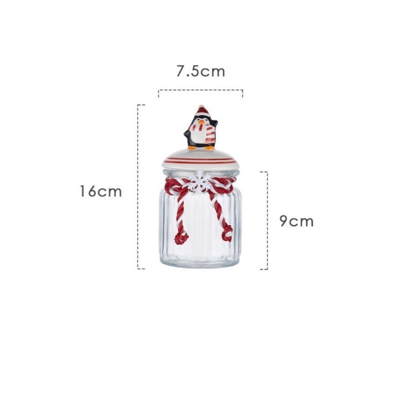 Hũ kẹo thủy tinh Xmas