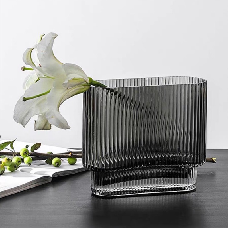 Bình Hoa Kẻ Tăm Oval