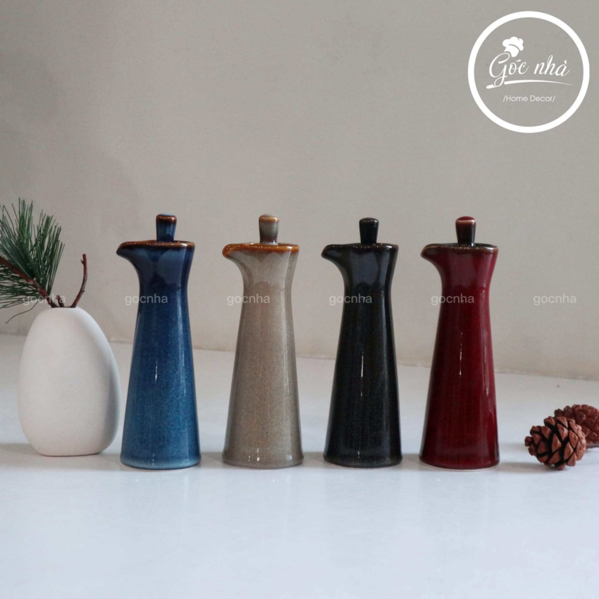 Chai rót dầu/mắm/tương sứ hỏa biến IRO