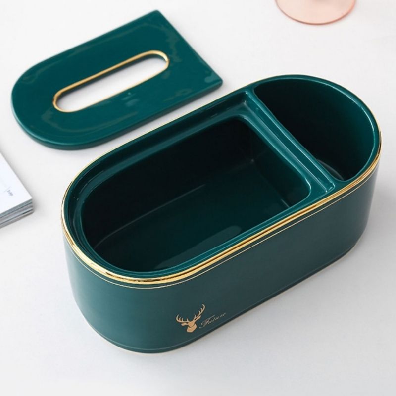 Hộp đựng khăn giấy kép hình oval