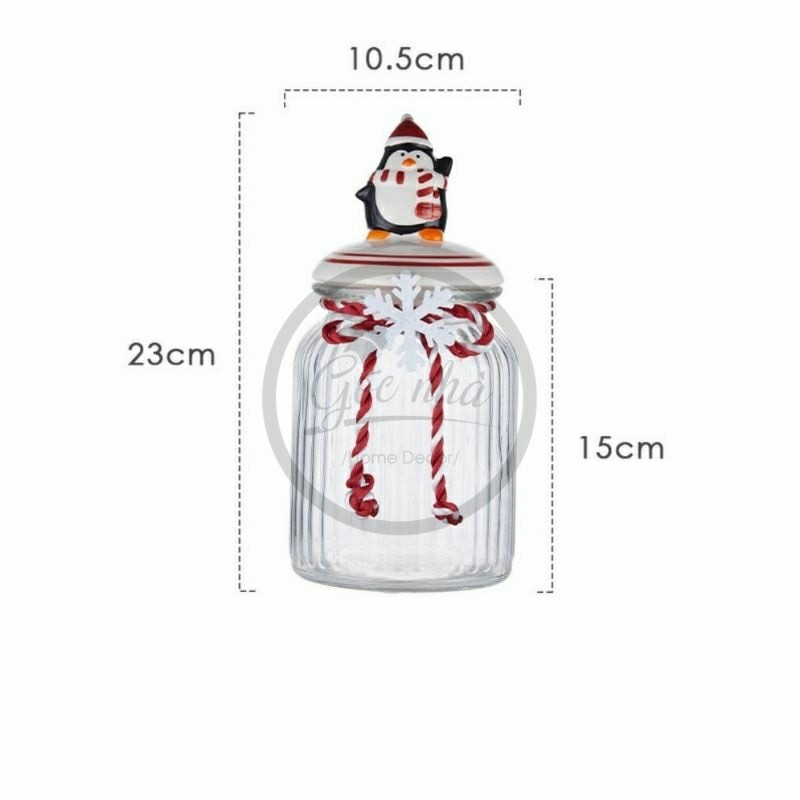Hũ kẹo thủy tinh Xmas