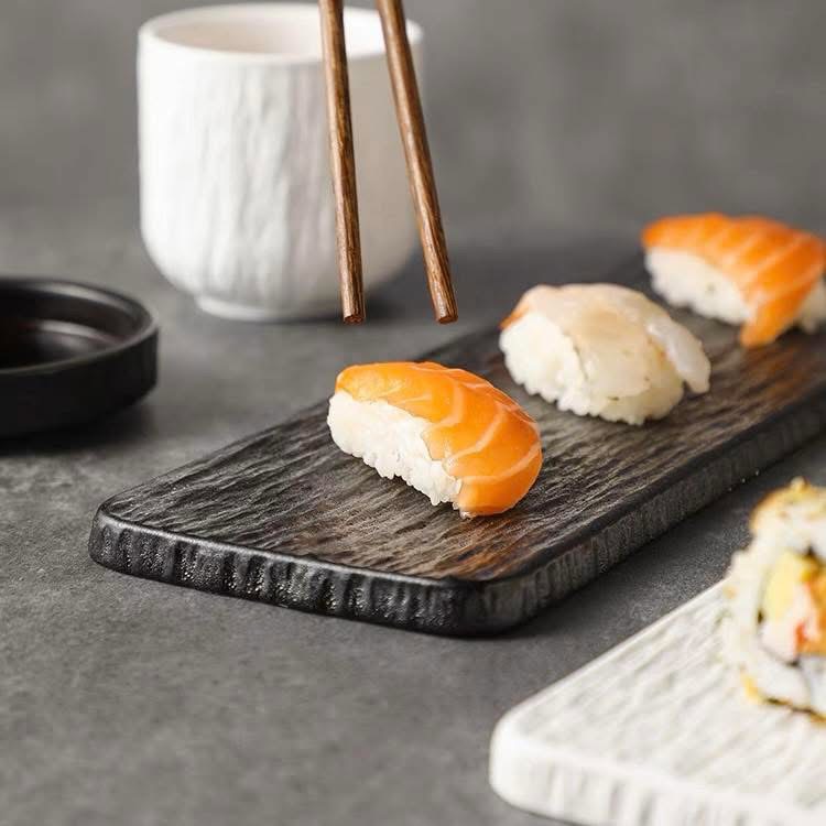 Dĩa sushi Mocca vân sần