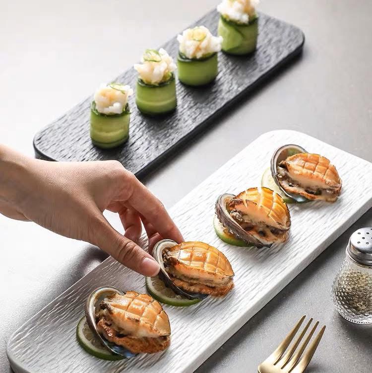 Dĩa sushi Mocca vân sần