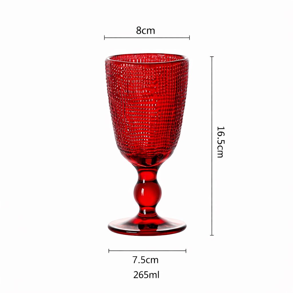 Set 6 Ly Vang Crochet - Họa Tiết Kẻ Lưới