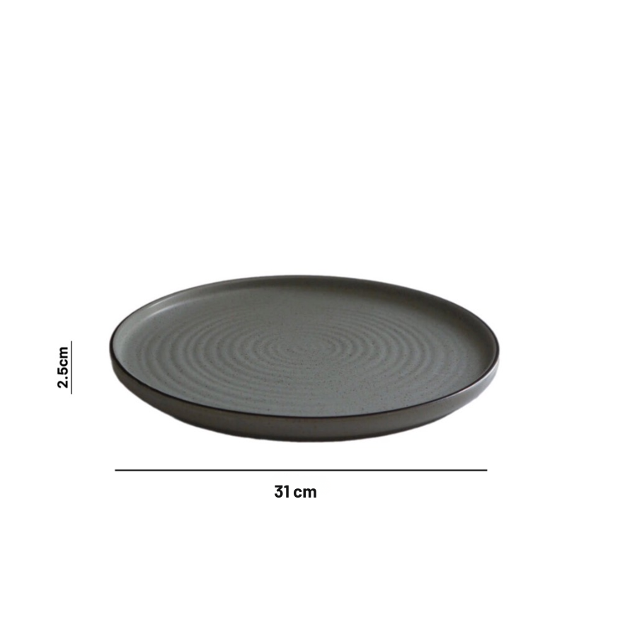 Set chén bát Men tiêu ghi xanh đá