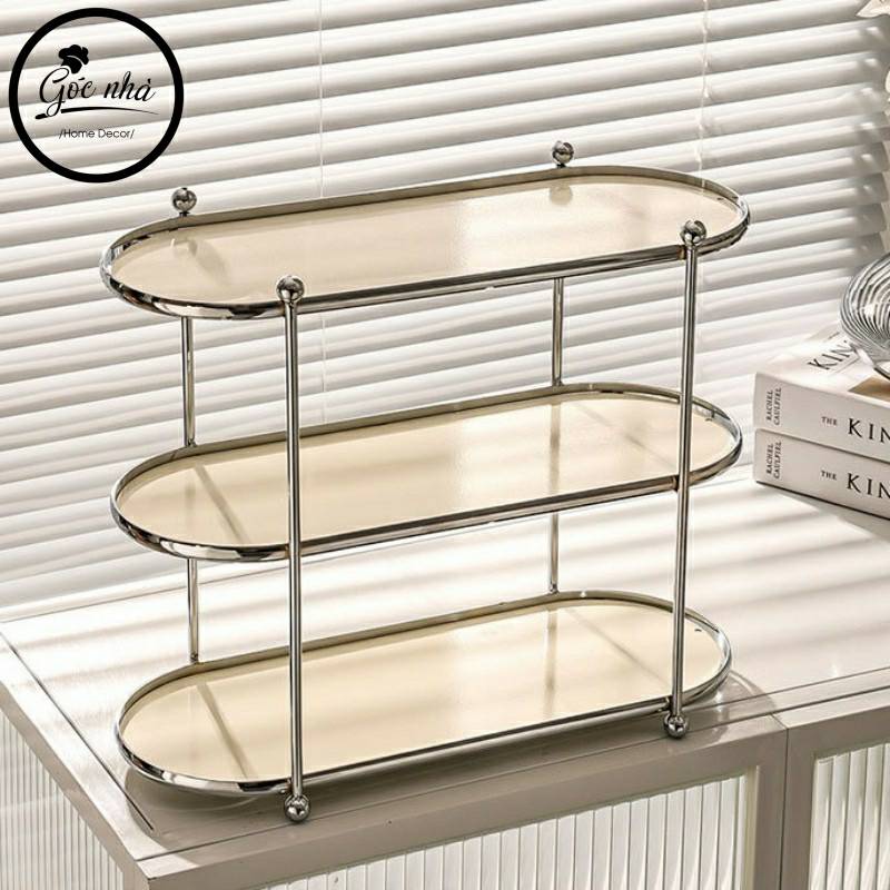Kệ Đựng Đồ Trang Điểm Silver White
