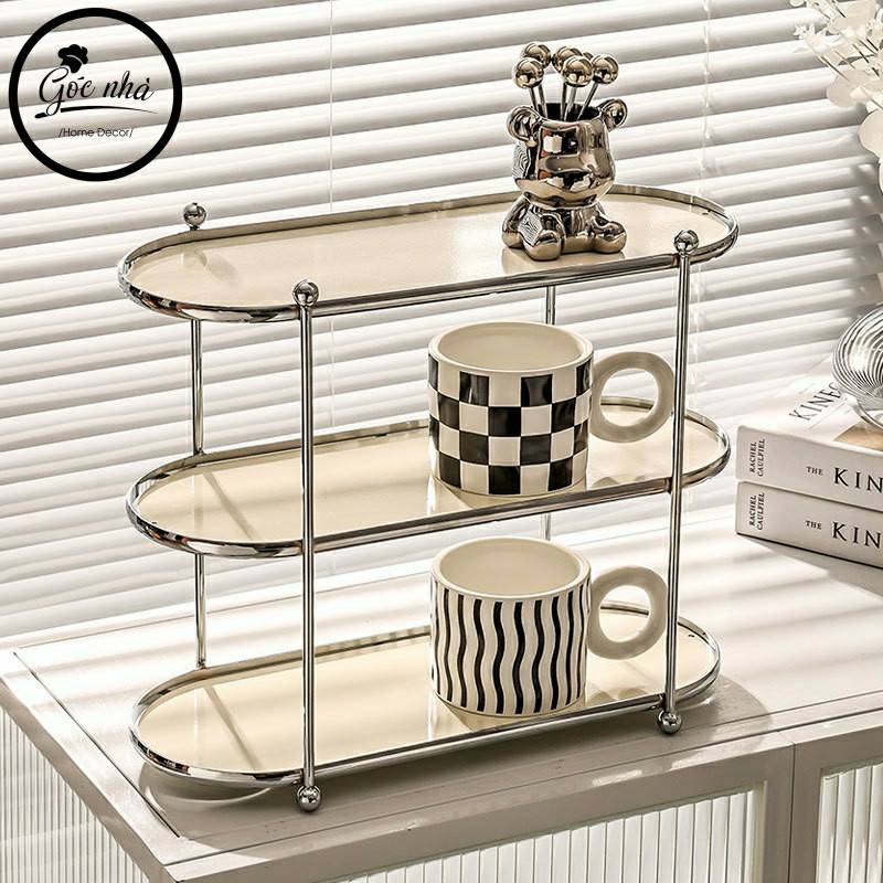 Kệ Đựng Đồ Trang Điểm Silver White