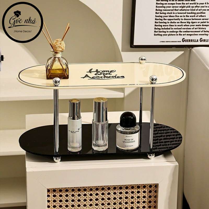 Kệ Đựng Đồ Trang Điểm Silver White