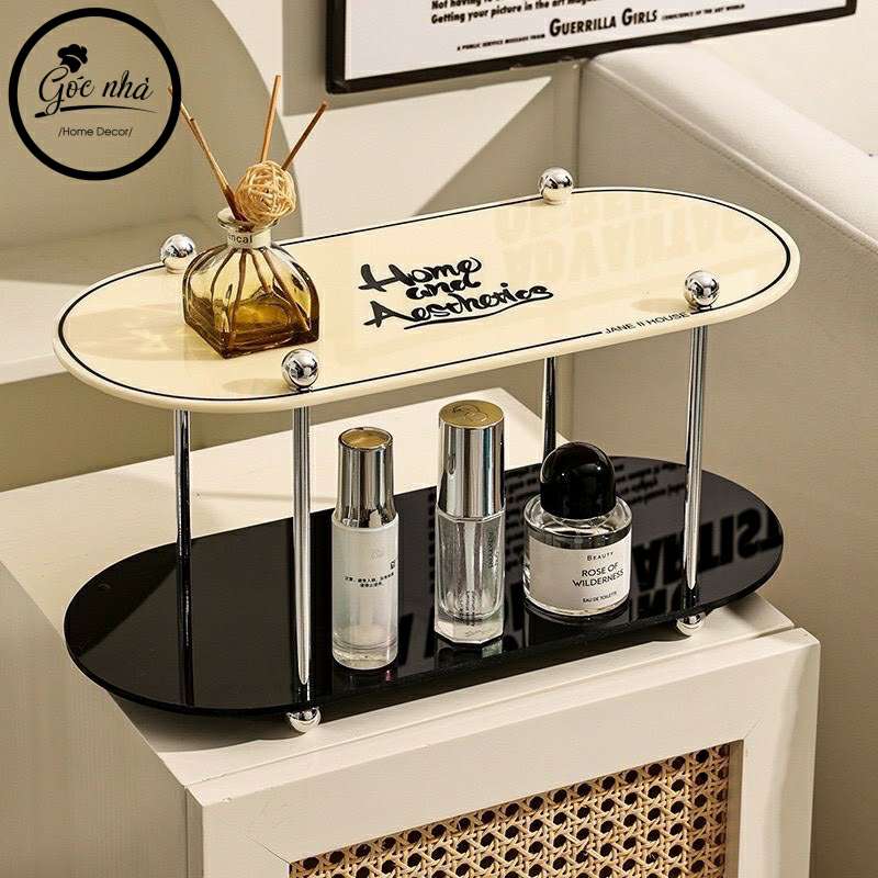 Kệ Đựng Đồ Trang Điểm Silver White