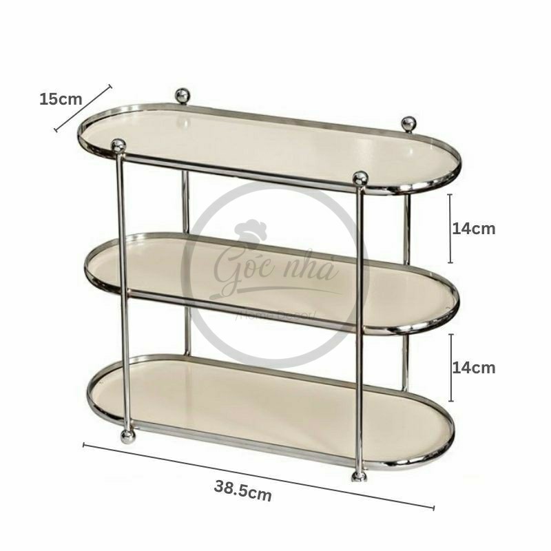 Kệ Đựng Đồ Trang Điểm Silver White