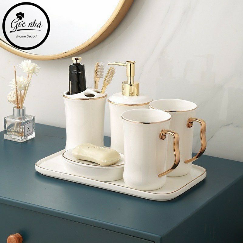 Set Nhà Tắm White Britty