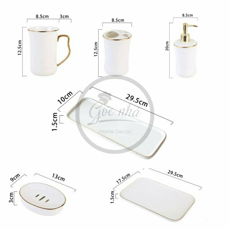 Set Nhà Tắm White Britty