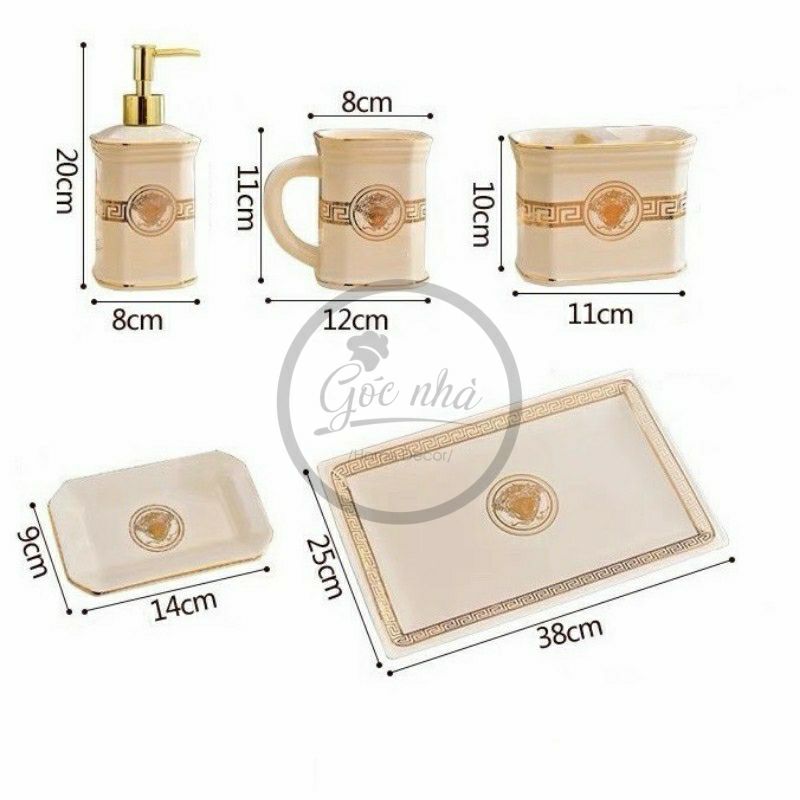 Set nhà tắm Versace cao cấp có khay