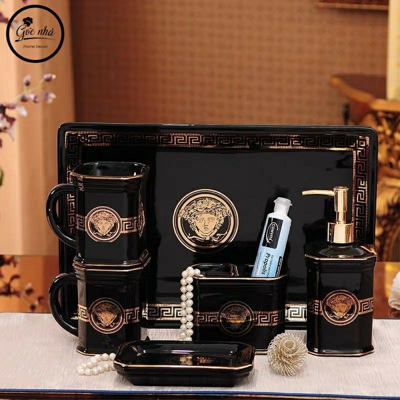 Set nhà tắm Versace cao cấp có khay