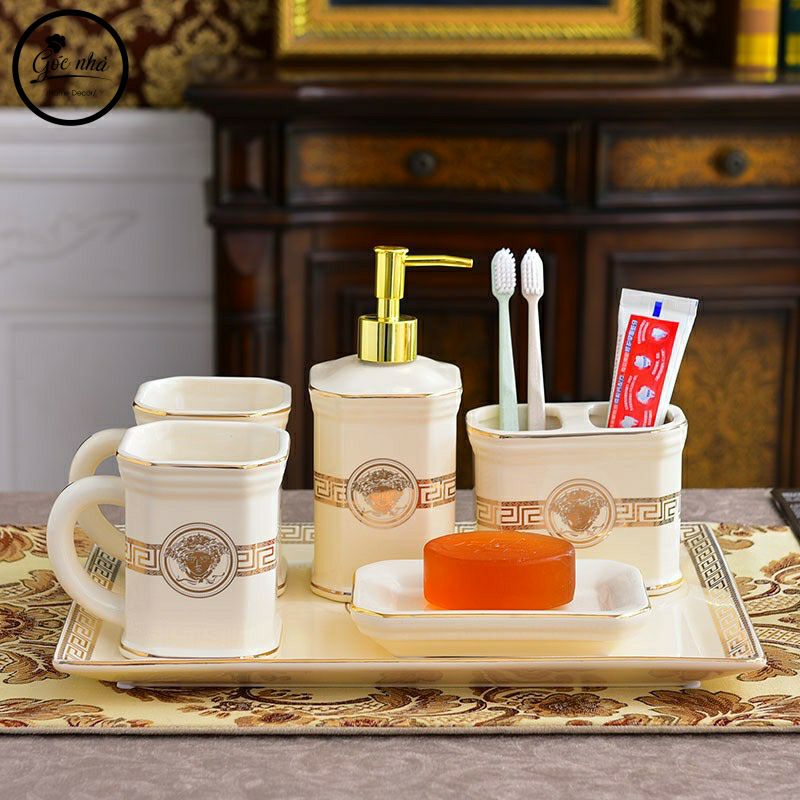 Set nhà tắm Versace cao cấp có khay