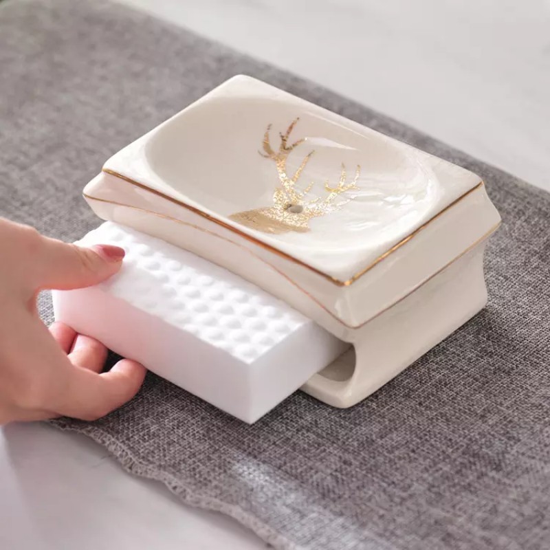 Set nhà tắm hươu vintage