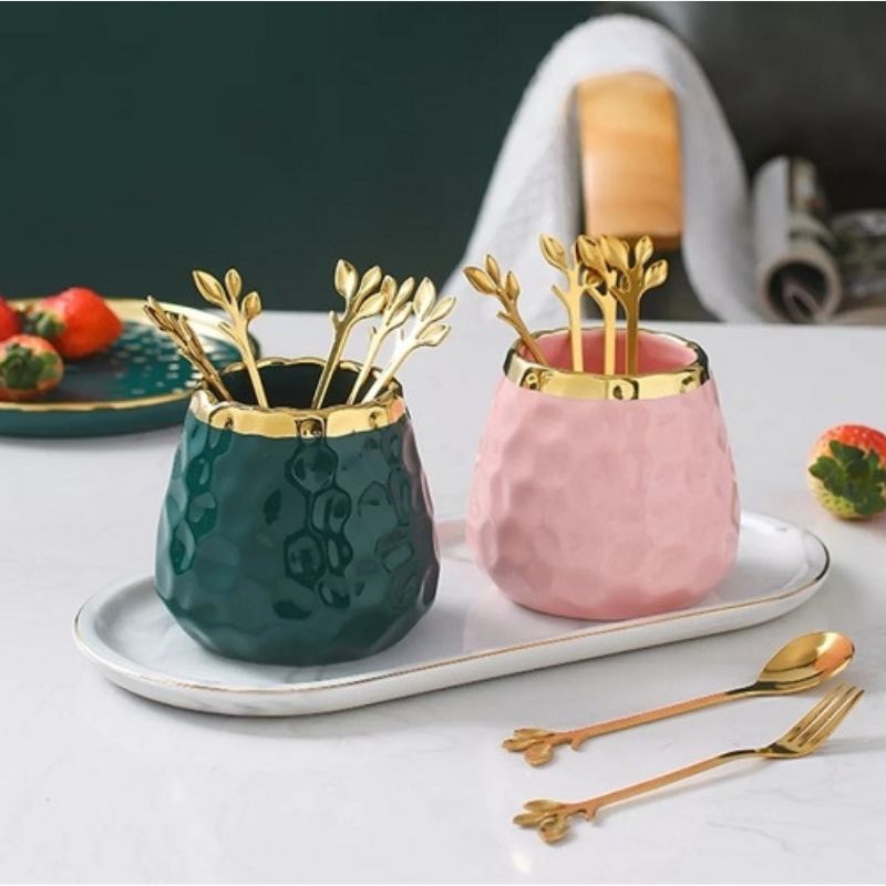 Set giỏ nĩa tròn vỏ sần