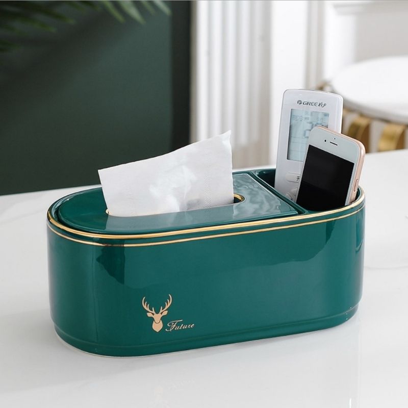 Hộp đựng khăn giấy kép hình oval