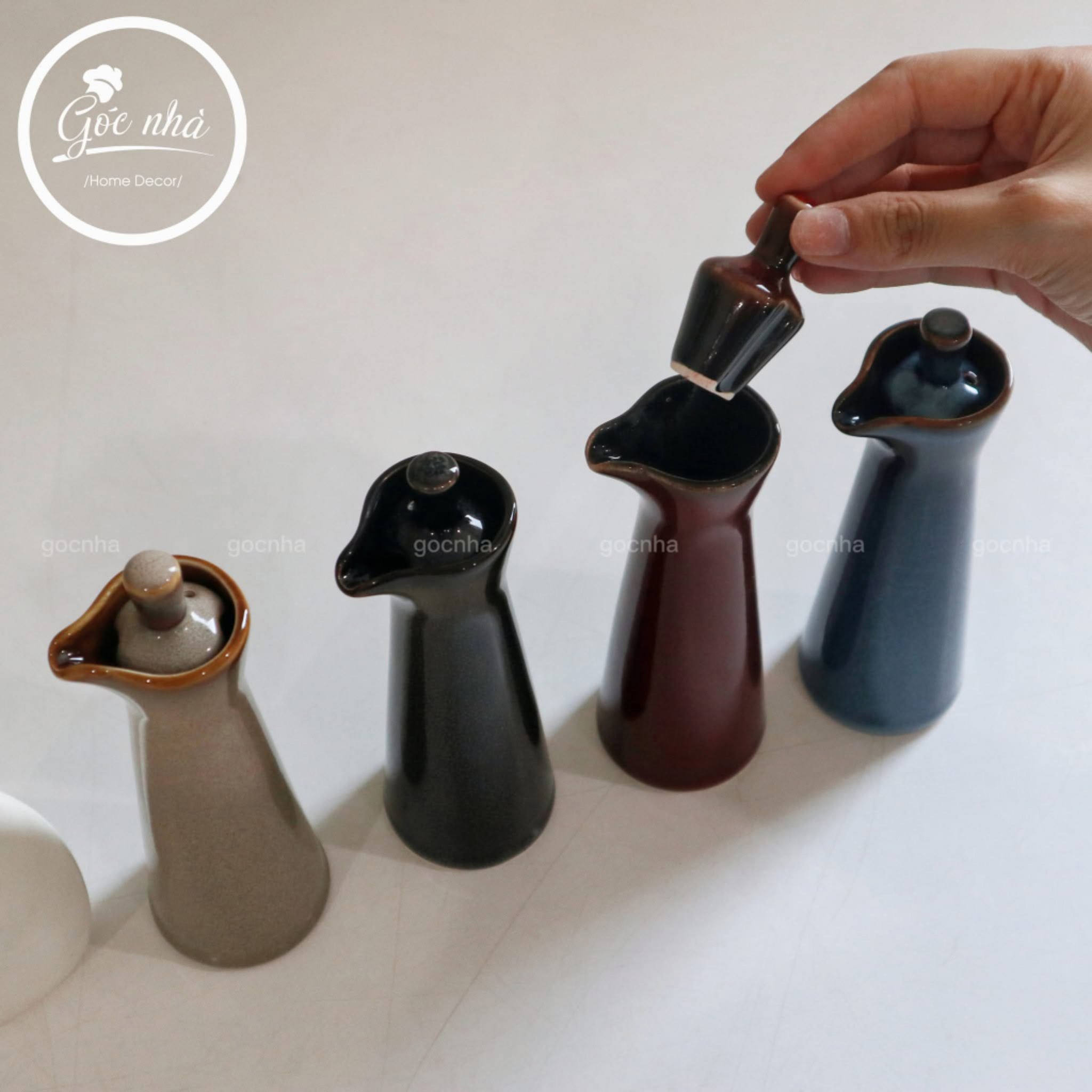 Chai rót dầu/mắm/tương sứ hỏa biến IRO