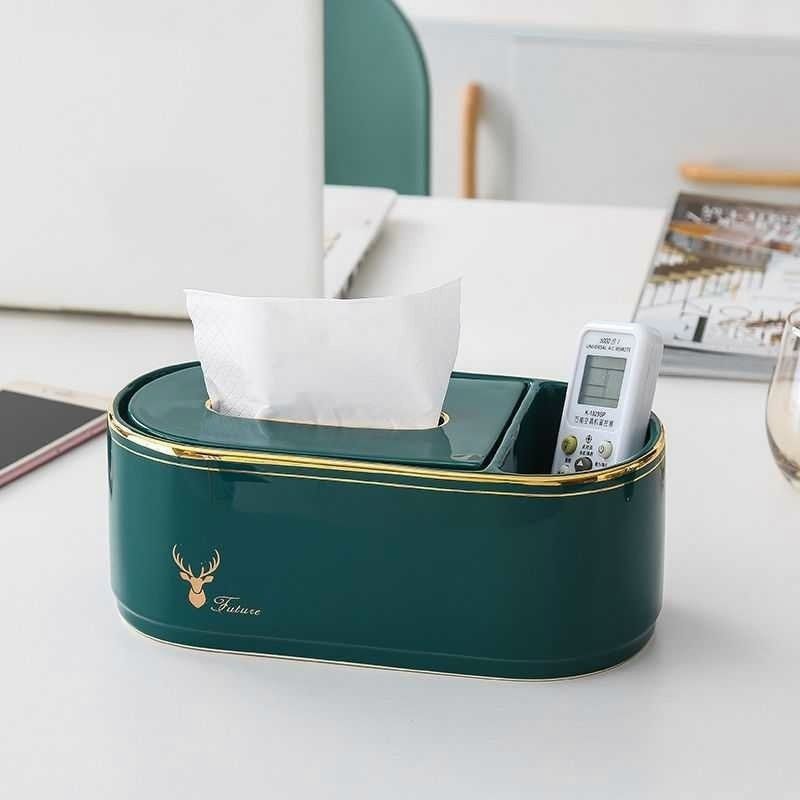 Hộp đựng khăn giấy kép hình oval