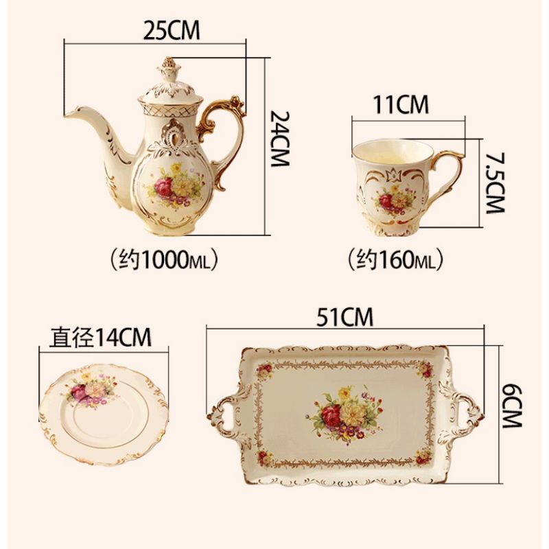 Bộ trà hoa phù dung đế cao