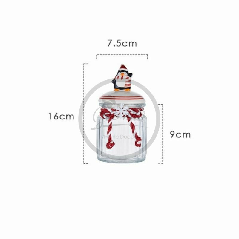 Hũ kẹo thủy tinh Xmas