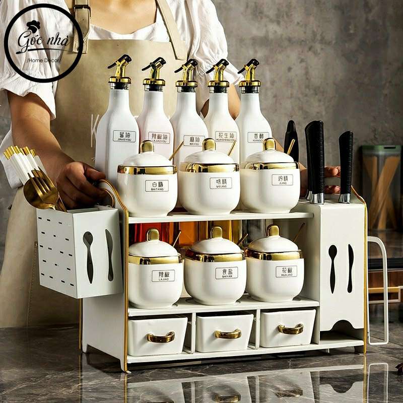 Set hũ gia vị 17 chi tiết complex