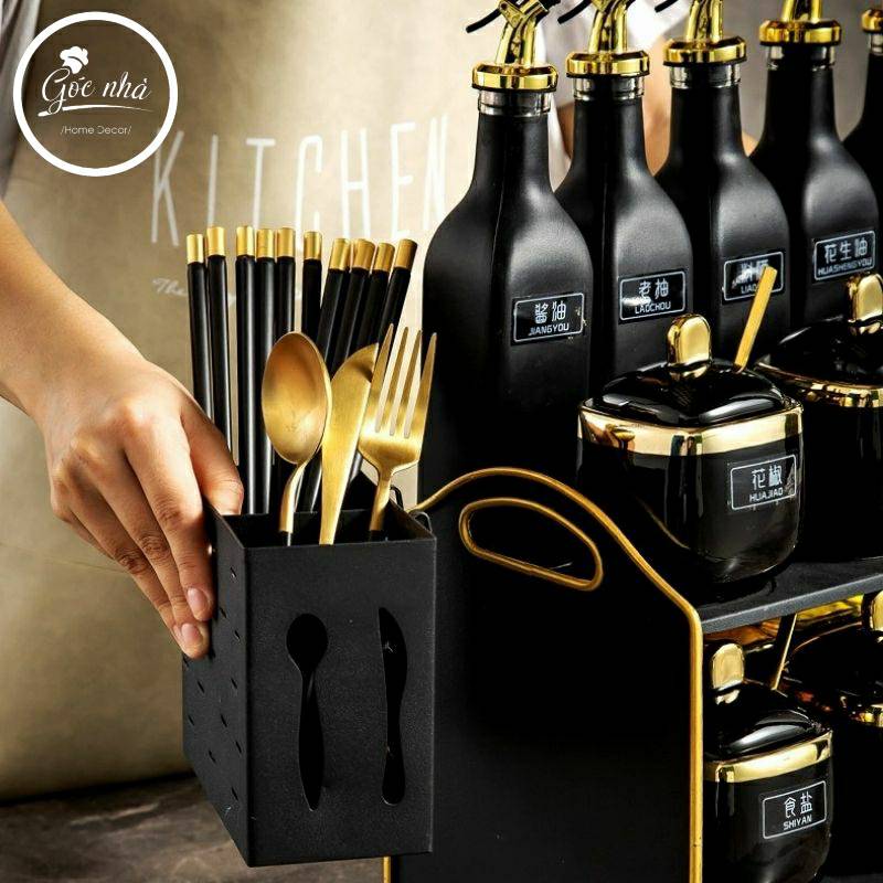 Set hũ gia vị 17 chi tiết complex