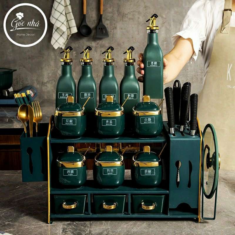 Set hũ gia vị 17 chi tiết complex