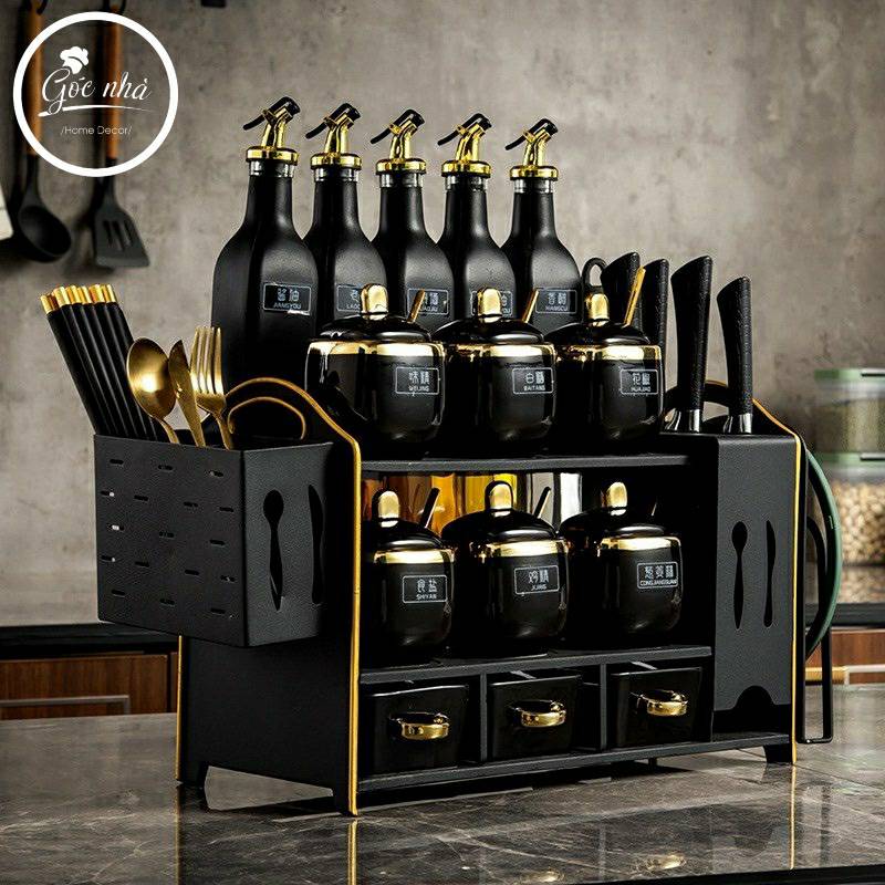 Set hũ gia vị 17 chi tiết complex