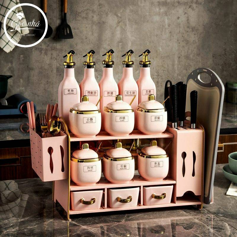 Set hũ gia vị 17 chi tiết complex