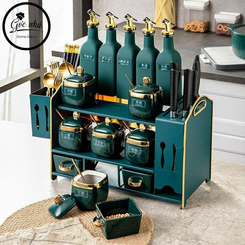 Set hũ gia vị 17 chi tiết complex