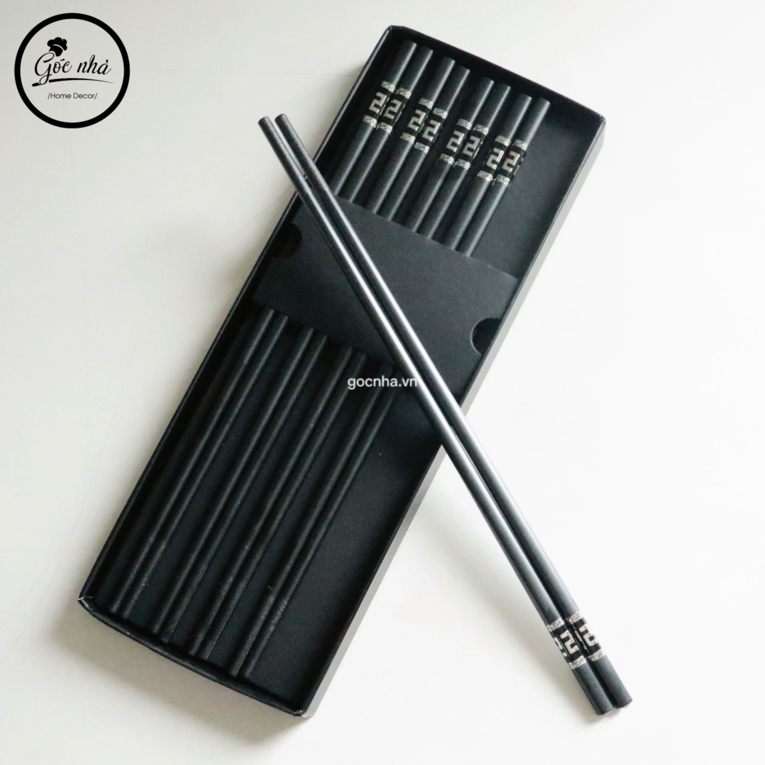 Đũa sợi thủy tinh kháng khuẩn cao cấp-Đen