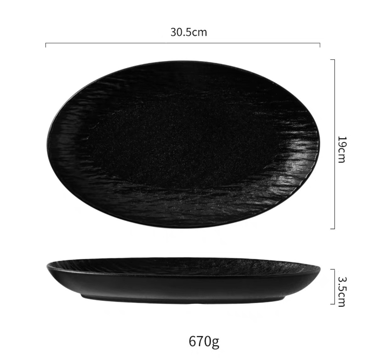 Dĩa Mocca Oval Cao Cấp