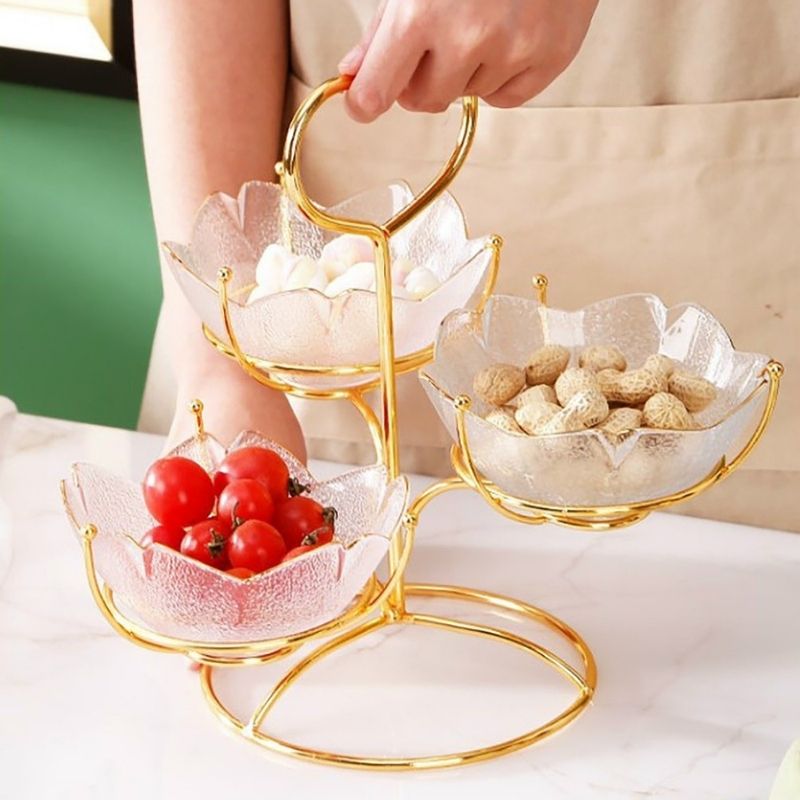 Khay/hũ mứt 3 cành