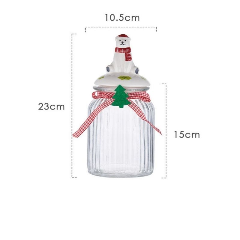 Hũ kẹo thủy tinh Xmas