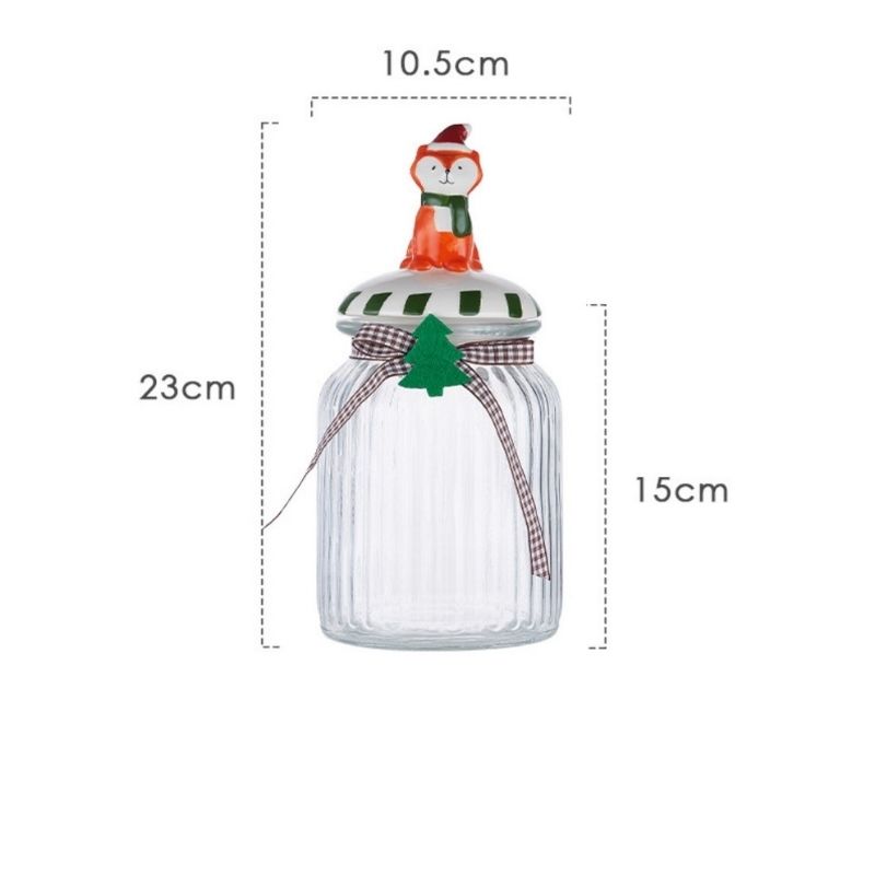 Hũ kẹo thủy tinh Xmas