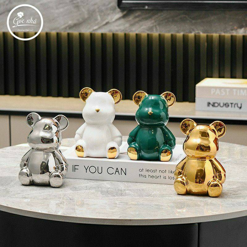 Hũ tăm sứ mini bear