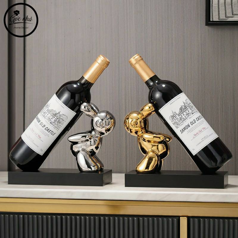 Giá/kệ đỡ chai vang thỏ/voi