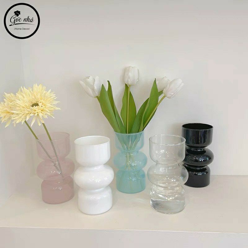 Bình Hoa Thủy Tinh Mini Phong Cách Retro